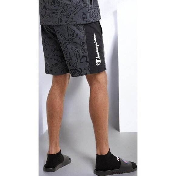 Champion Big Tall Mens Elastic Waist Liquid Marble Printed Nylon Shorts NEW 2XL - Picture 3 of 5
